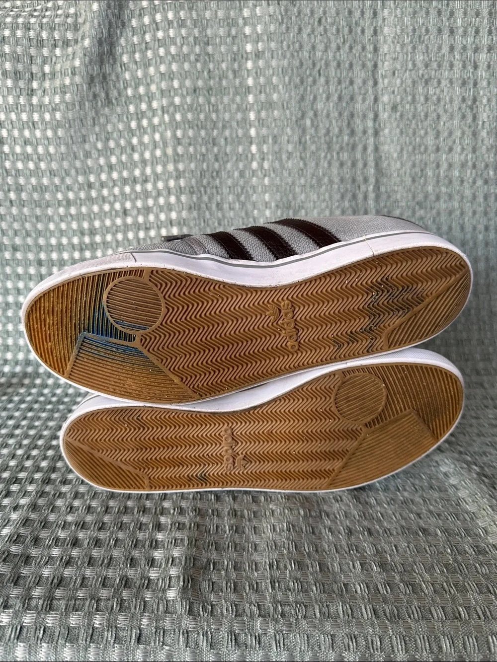 Adidas Seeley Skate Men's Casual Canvas Lace-Up Shoes - Gray with Black Stripes